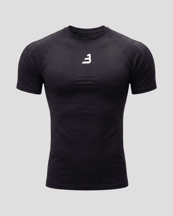 EW-CARBON | JET BLACK SEAMLESS T-SHIRT