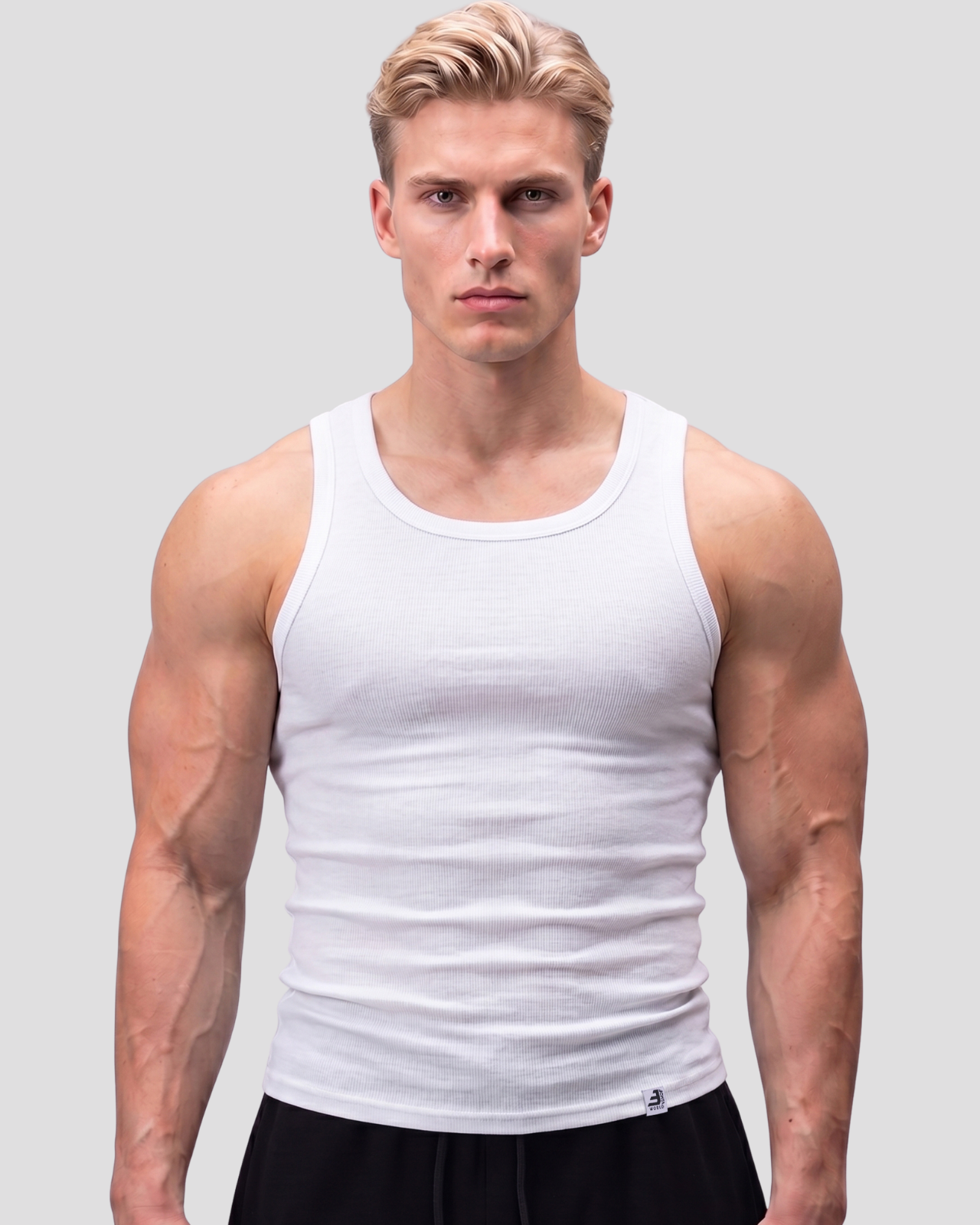 EW-ORIGIN | BEYAZ RIBBED TANK-TOP