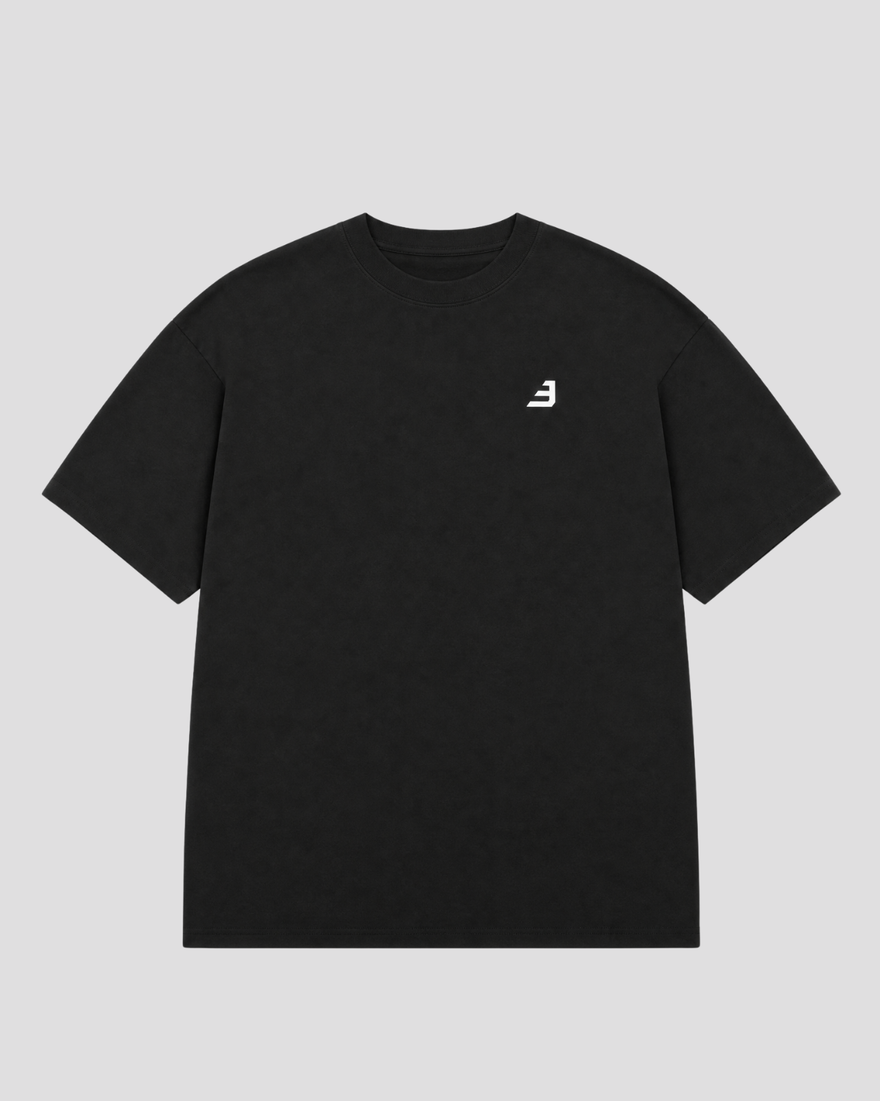 EW-ORIGIN | SİYAH LOGO OVERSIZE T-SHIRT