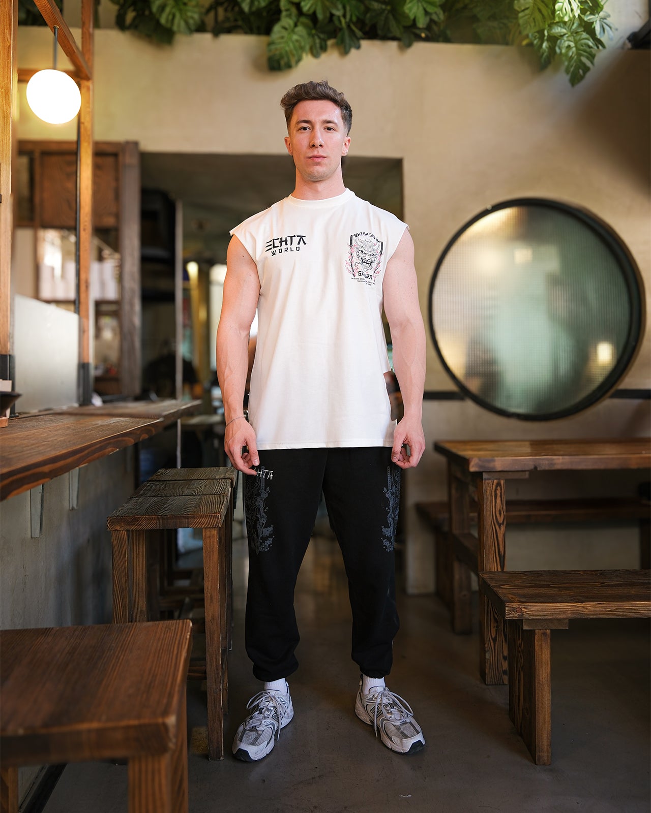 EW-02 | BUSHIDO BLOOM OVERSIZED SLEEVELESS T-SHIRT