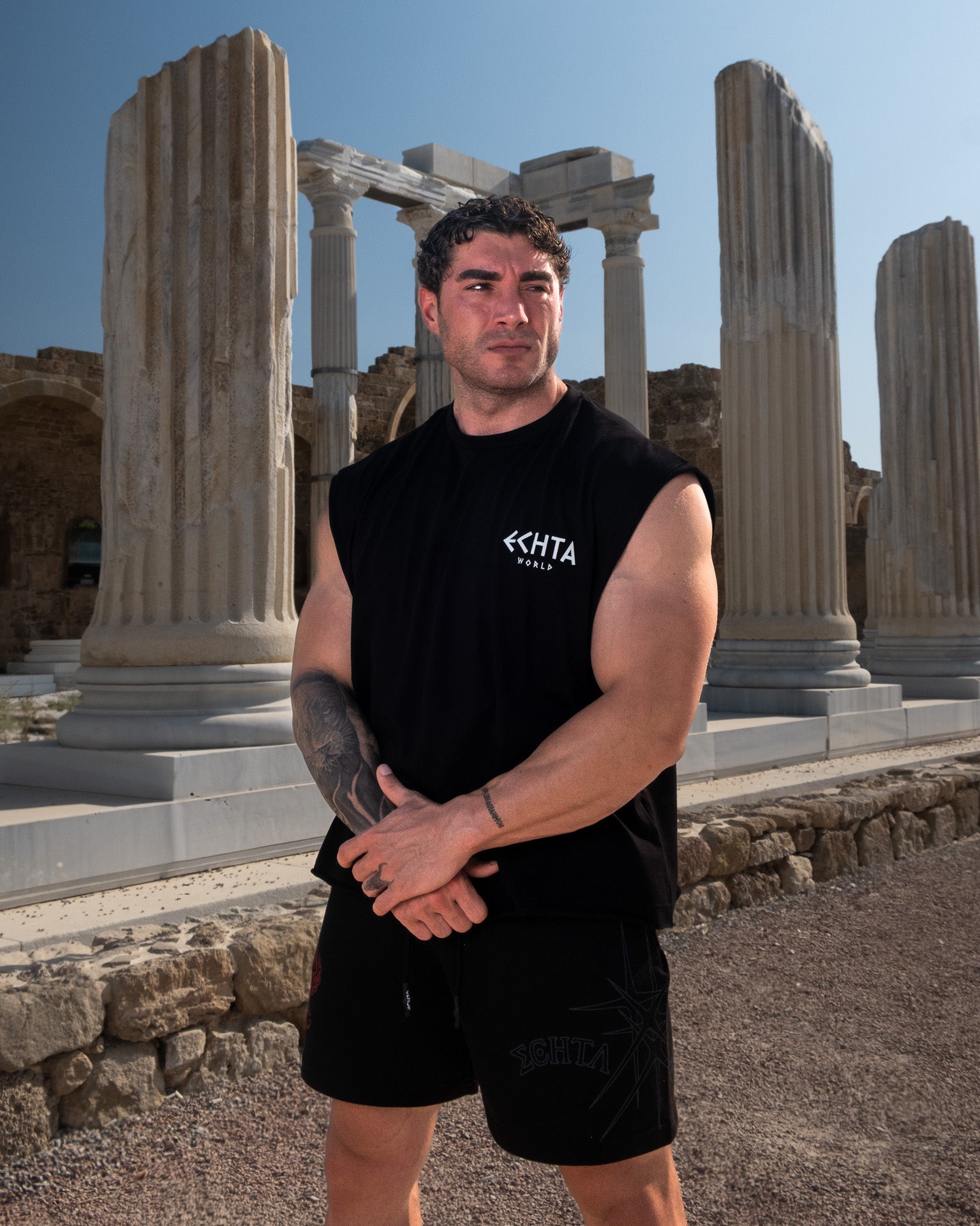 EW-03 | POST TENEBRAS GLORIA OVERSIZE BOX CUT SLEEVELESS T-SHIRT
