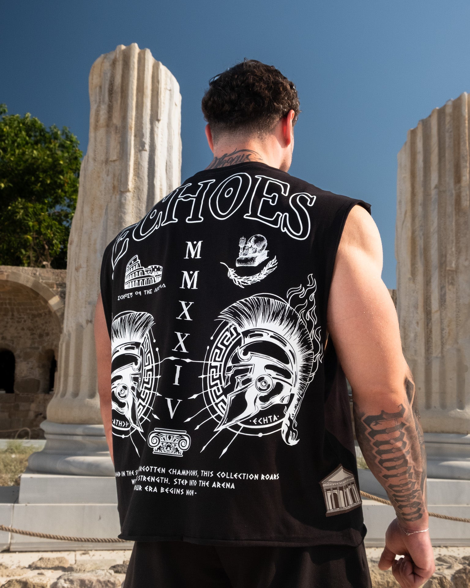 EW-03 | POST TENEBRAS GLORIA OVERSIZE BOX CUT SLEEVELESS T-SHIRT