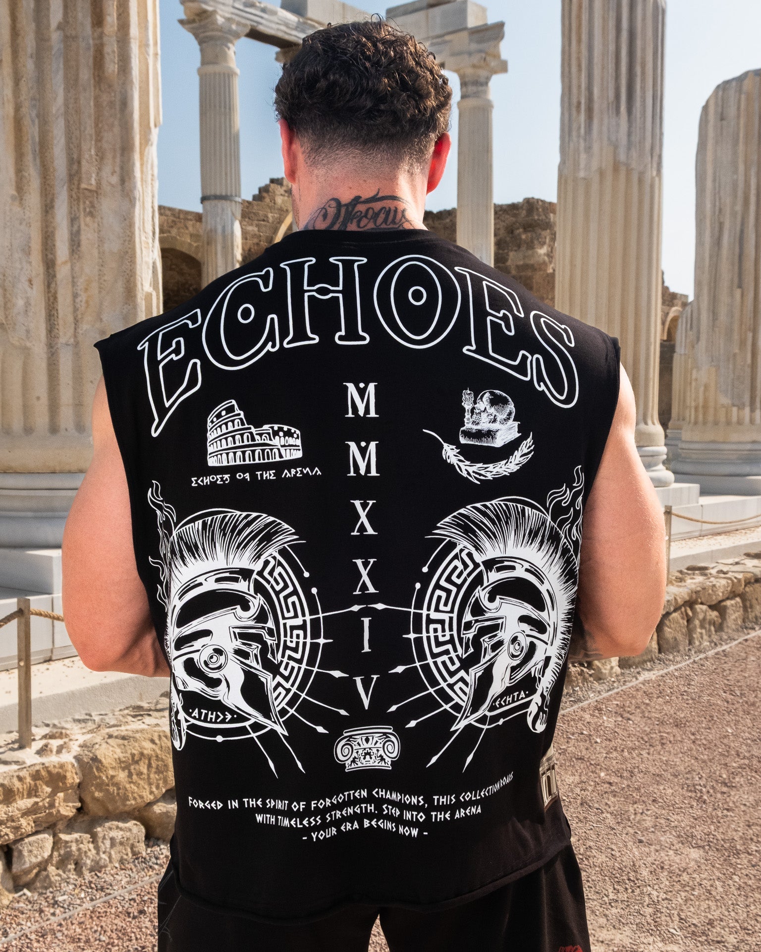 EW-03 | POST TENEBRAS GLORIA OVERSIZE BOX CUT SLEEVELESS T-SHIRT