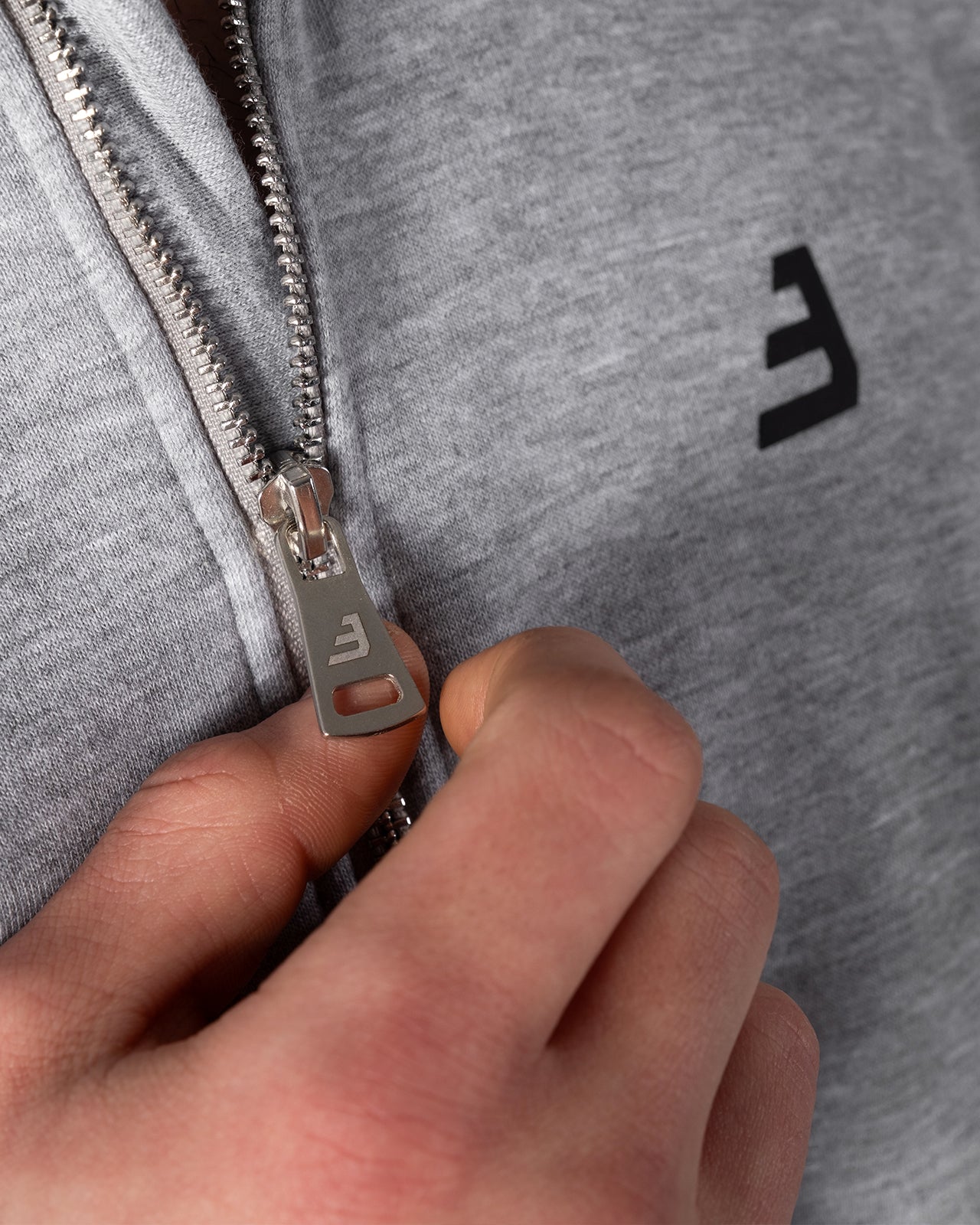 HALF-ZIP SWEATSHIRT GRİ