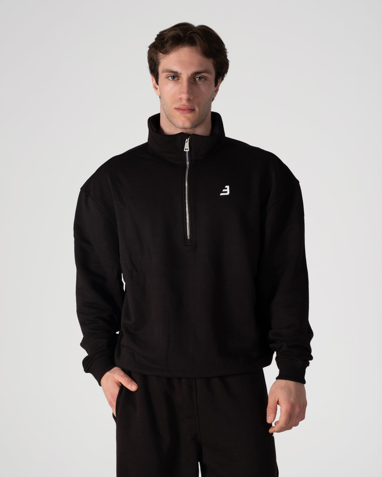HALF-ZIP SWEATSHIRT SİYAH