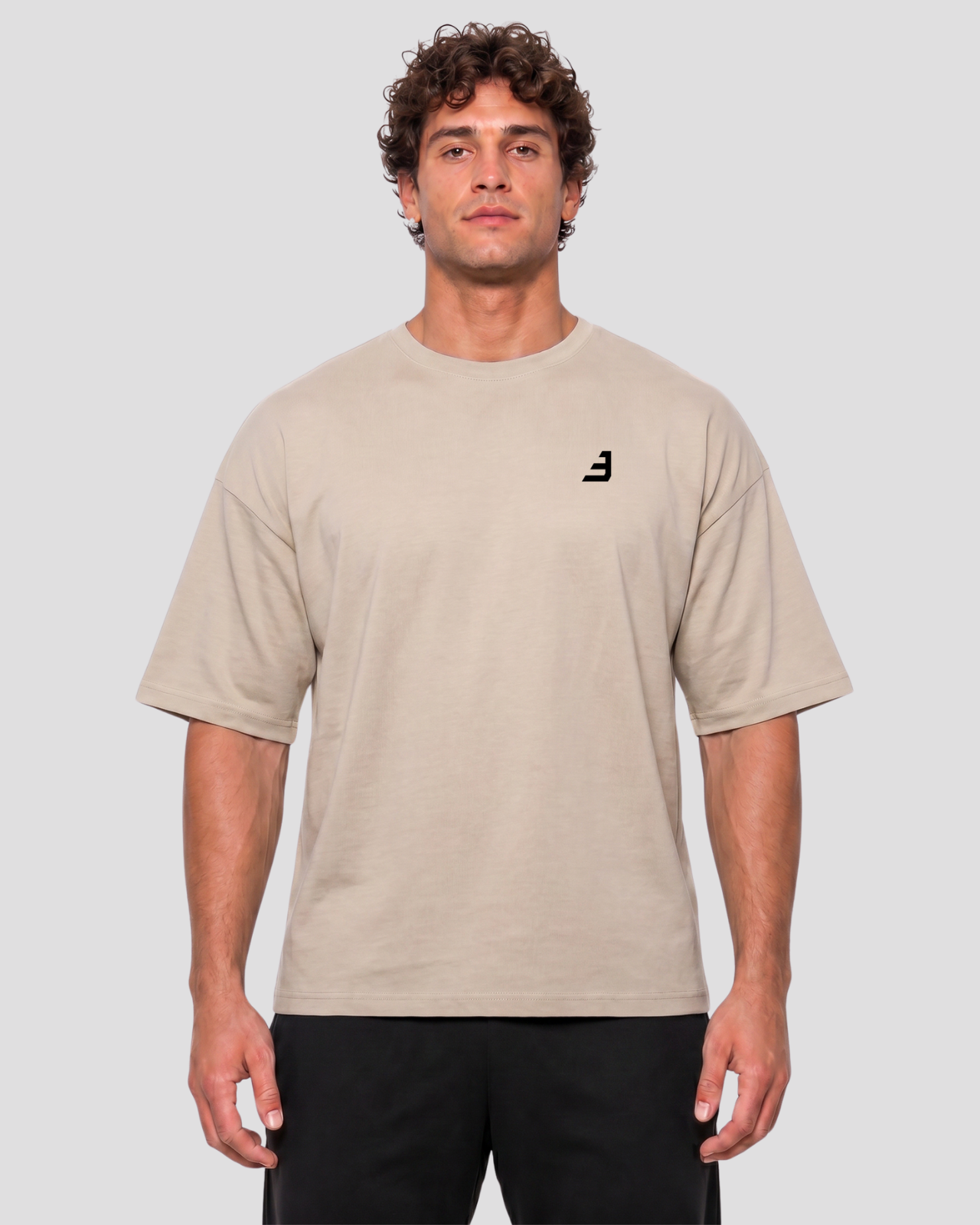 EW-ORIGIN | EKRU LOGO OVERSIZE T-SHIRT