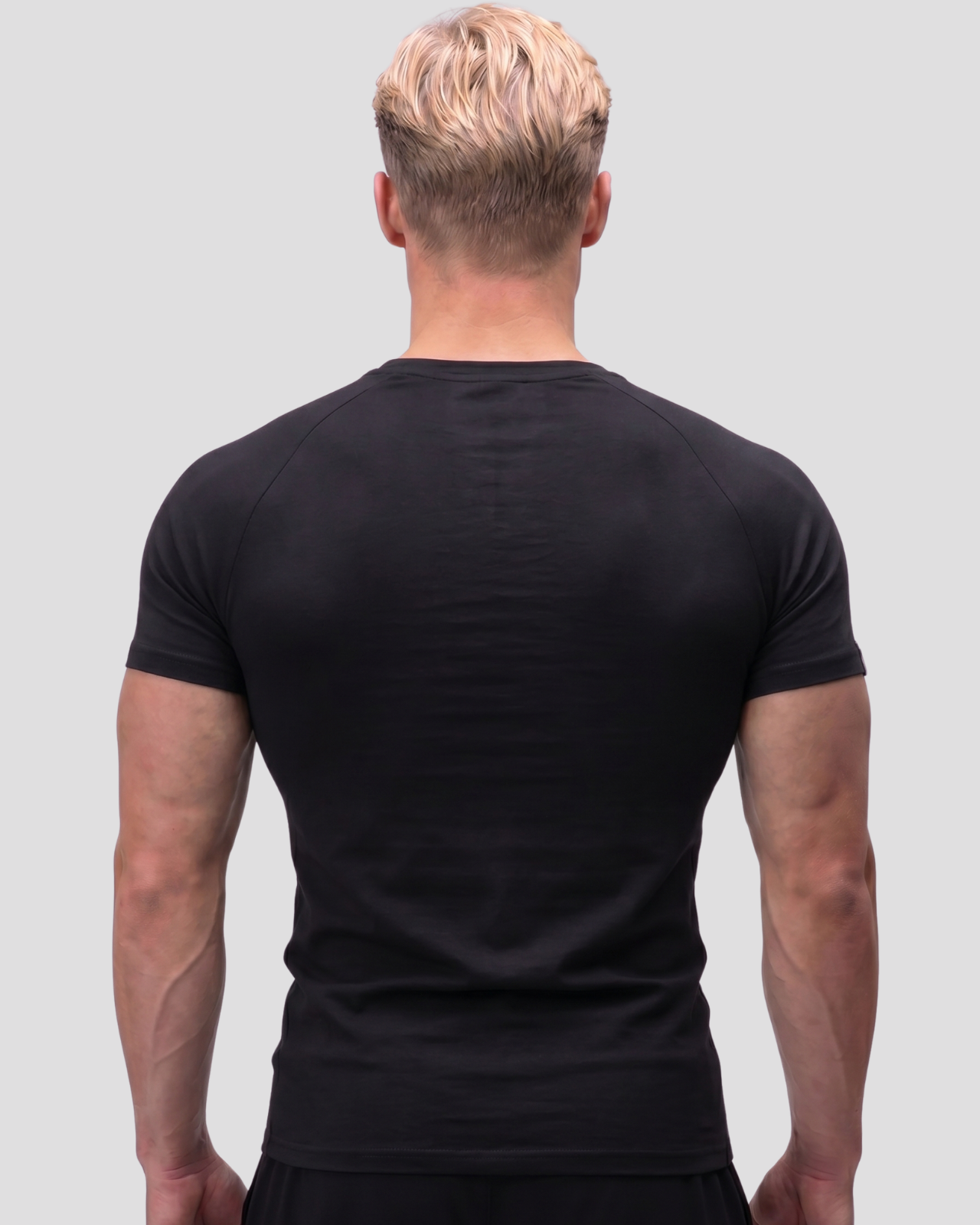 EW-ORIGIN | SİYAH RIBBED MUSCLE FIT T-SHIRT