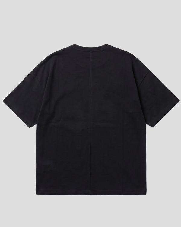 EW-ORIGIN | SİYAH LOGO OVERSIZE T-SHIRT