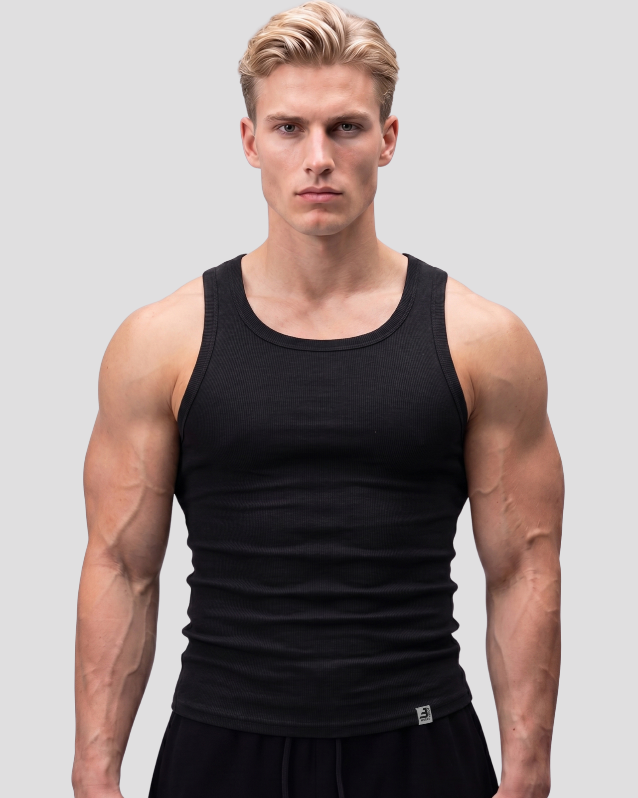 EW-ORIGIN | SİYAH RIBBED TANK-TOP