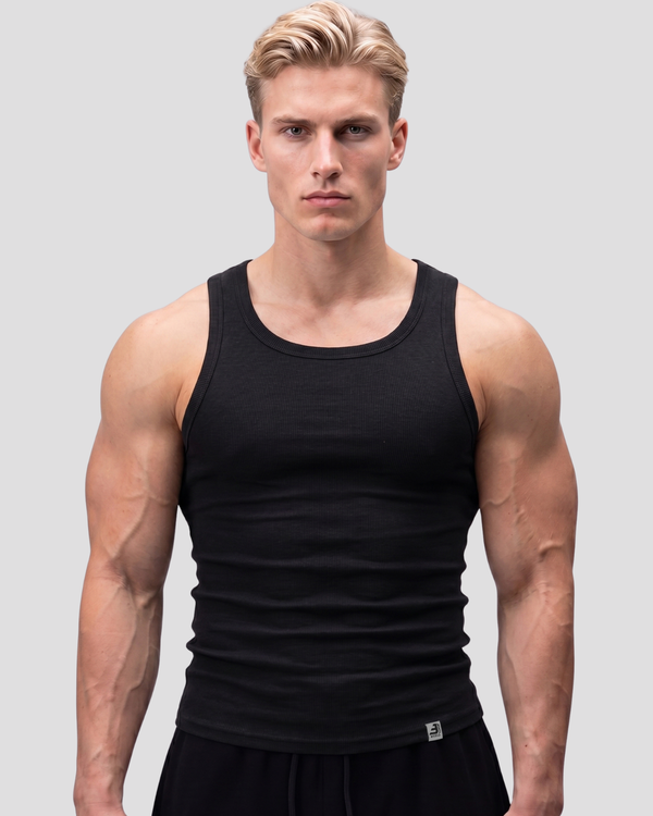 EW-ORIGIN | SİYAH RIBBED TANK-TOP