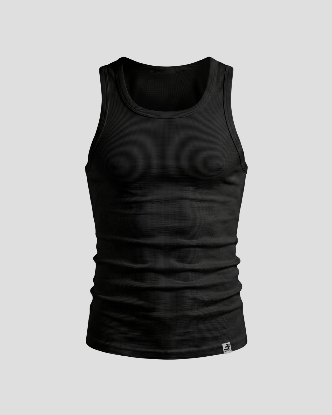 EW-ORIGIN | SİYAH RIBBED TANK-TOP