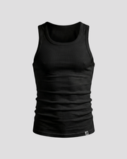 RIBBED TANK-TOP SİYAH