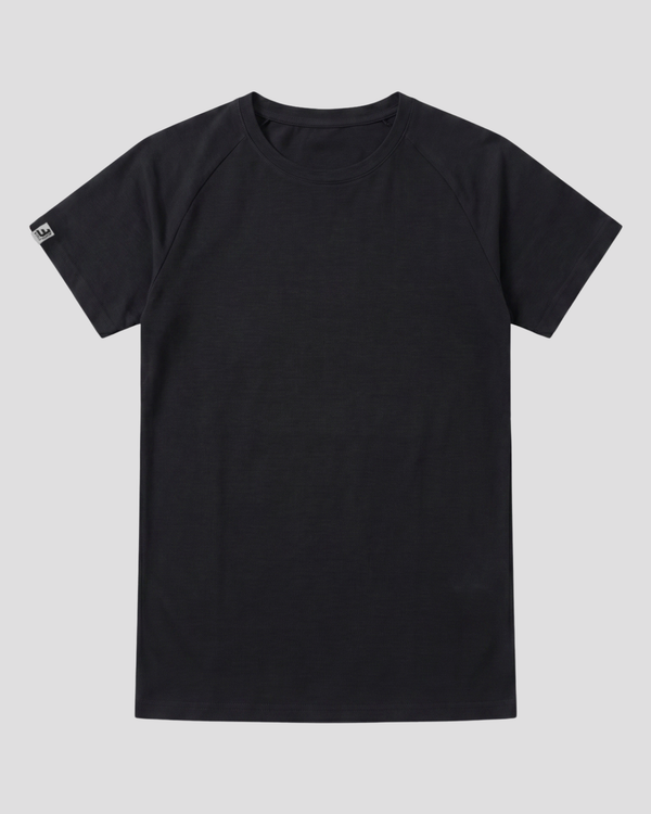 EW-ORIGIN | SİYAH RIBBED MUSCLE FIT T-SHIRT