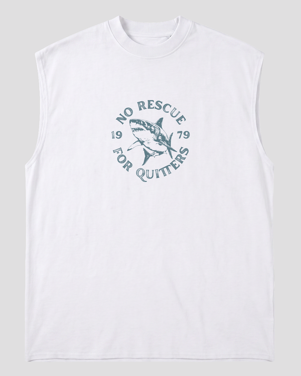 NO RESCUE SLEEVELESS T-SHIRT