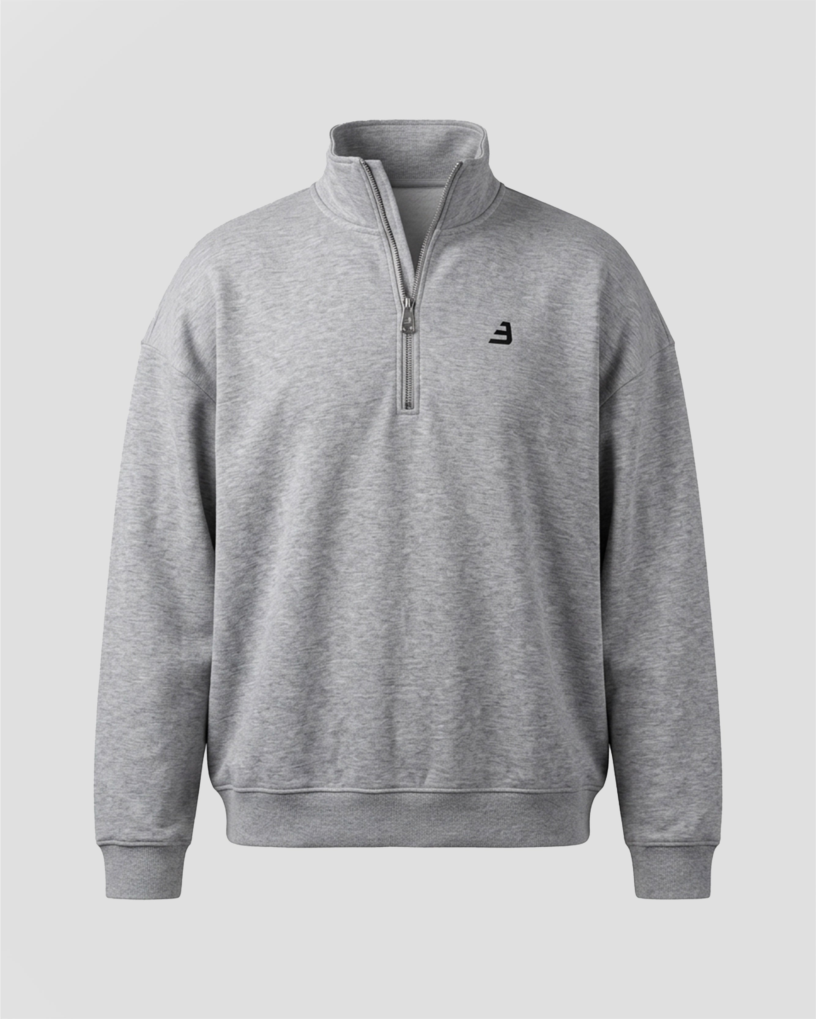 HALF-ZIP SWEATSHIRT GRİ
